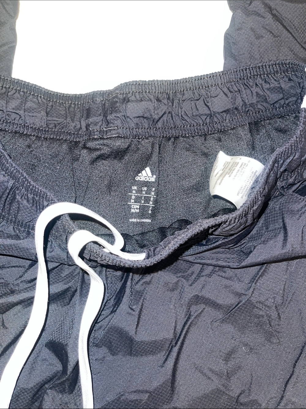 adidas Black Track Pants with White Side Stripes - Picture 3 of 5